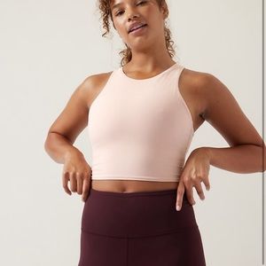 Athleta Conscious Crop Bra D-DD in orchid pink